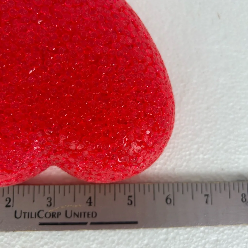 Avon NOS VTG '2001' S/2 Tap Lights w/Cover (Red and Pink rubber pellet hearts)